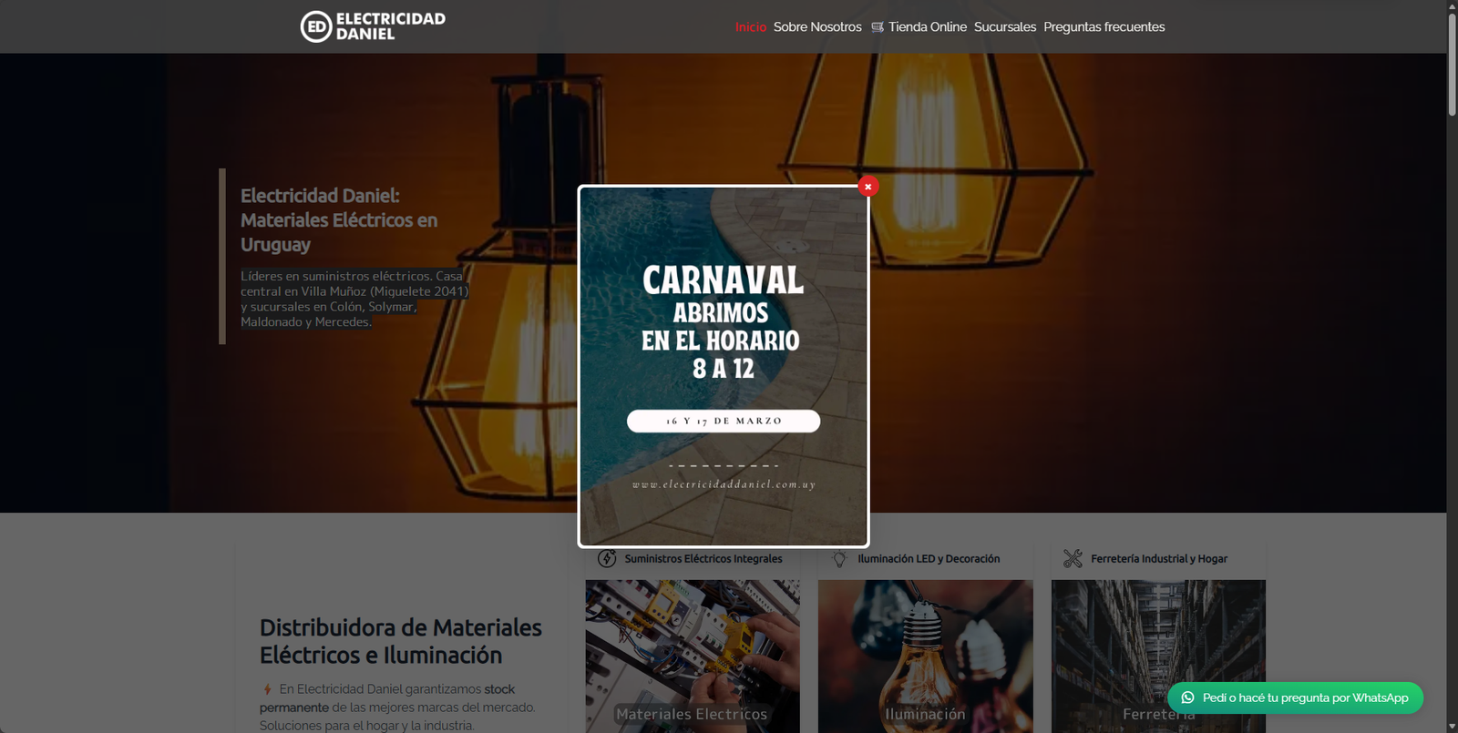 Diseño de tienda online y E-commerce para Electricidad Daniel